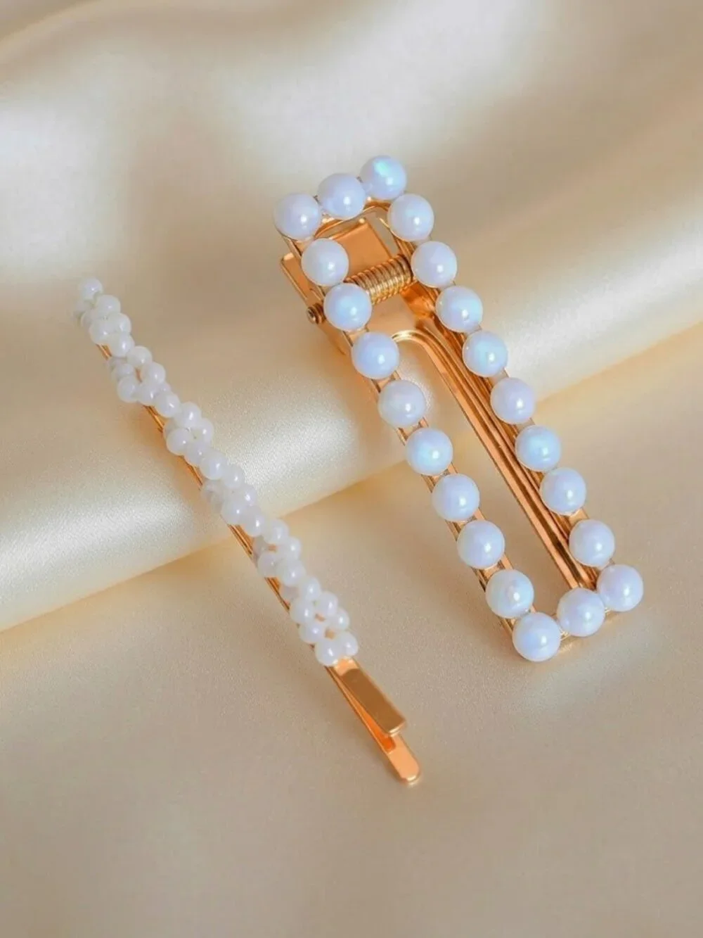 Ladies 2 Pearl Bobby Pin Clip Hair Accessories